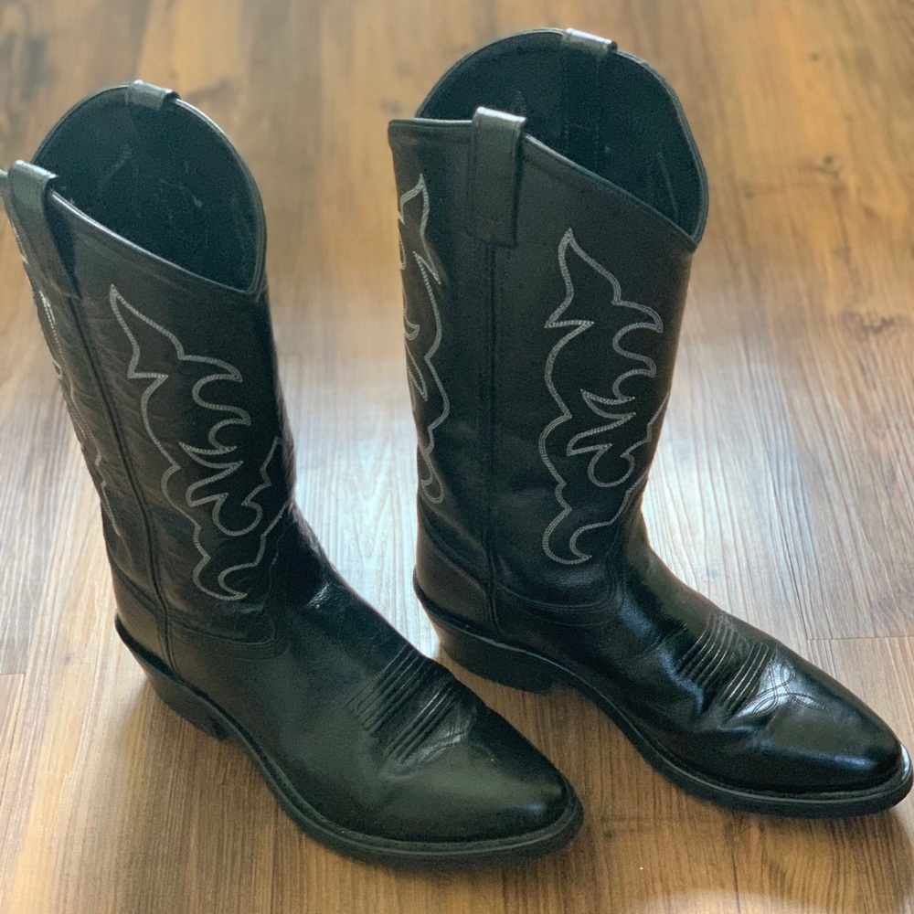 Men’s Old West black cowboy boots